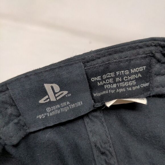 Bioworld Men's Snapback Hat Black OSFM Embroidered Playstation Logo 2019 14+ - Picture 8 of 9